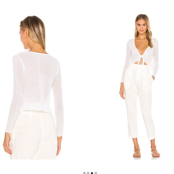 NWT Superdown Liv Tie Front Top - M - Picture 2 of 3